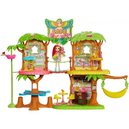 Enchantimals - Jungle Café - Poppenhuis speelset met papegaai