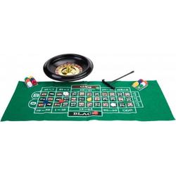 roulette/blackjack set groen/zwart unisex 30 cm