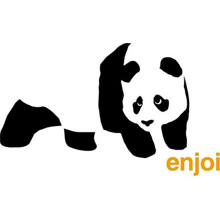 Enjoi Panda Logo Sticker White