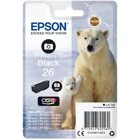 Epson 26 - Inktcartridge / Foto Zwart
