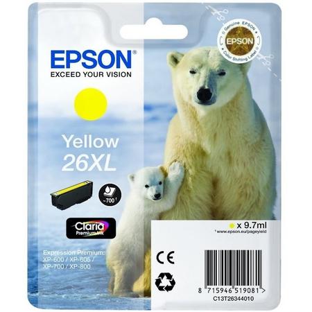 Epson C13T26344022 9.7ml 700paginas Geel inktcartridge
