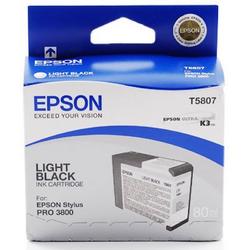 Epson T5807 - Inktcartridge / Licht Zwart