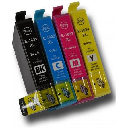 Huismerk Epson 16XL  Multipack van 4 XXL cartridges voor Epson Workforce 2010W, 2510WF, 2520NF, 2530WF, 2540WF, 2630WF, 2650WF, 2660WF, 2750DWF, 2760DWF