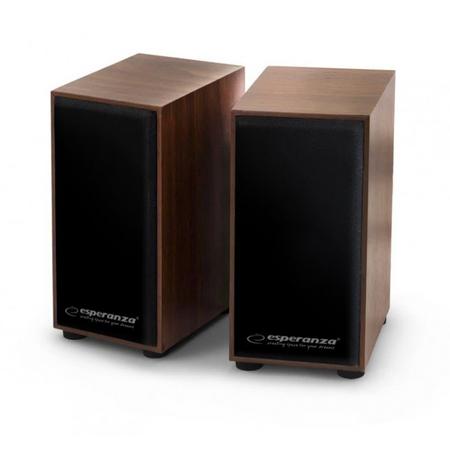 Esperanza Stereo Speakers 2.0 Folk - met houten behuizing