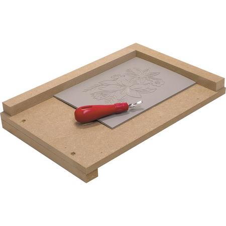 Essdee - Lino Bench Hook - Onderlegbord voor lino snijden - Hout - 30 x 20cm