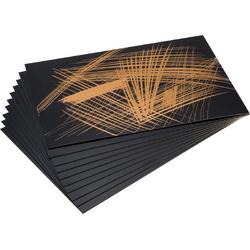   - Scraperboard - Hobby karton scratchboard - Gouden Folie - 229 x 152mm - 10 stuks