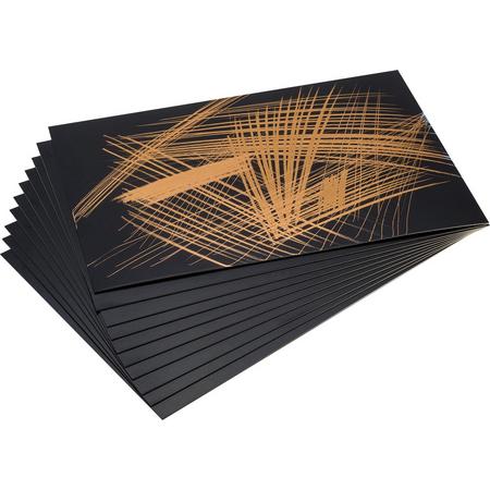 Essdee - Scraperboard - Hobby karton scratchboard - Gouden Folie - 229 x 152mm - 10 stuks