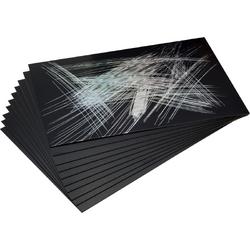   - Scraperboard - Hobby karton scratchboard - Holographic Foil - 229 x 152mm - 10 stuks