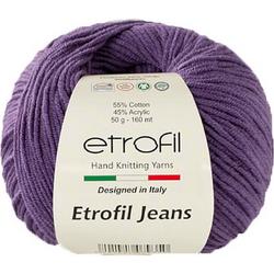 ETROFIL-Jeans Haak- en Breigaren-Aubergine 37-55% Katoen 45% Acryl
