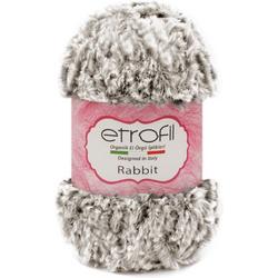 Etrofil Rabbit Bontgaren - Bruin/Wit - 100% Polyester - 100gr - 65mt - 70719 - gehaakte knuffeldieren - Polyester bontgaren