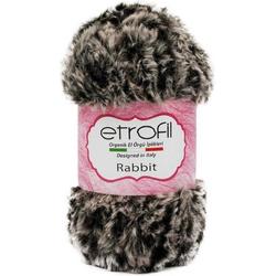 Etrofil Rabbit Bontgaren - Grijs/Bruin - 100% Polyester - 100gr - 65mt - 70714 - gehaakte knuffeldieren - Polyester bontgaren
