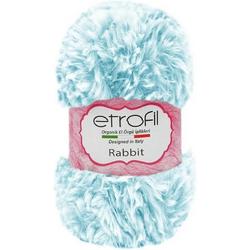 Etrofil Rabbit Bontgaren - Lichtblauw/Wit - 100% Polyester - 100gr - 65mt - 70552 - gehaakte knuffeldieren - Polyester bontgaren