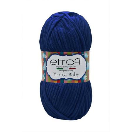 Etrofil Yonca velvet - Dark Blue - 4 mm - Breien - Haken - Weven