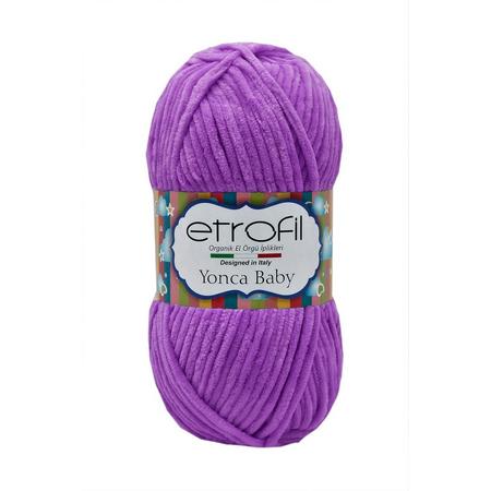 Etrofil Yonca velvet - Dark Purple - 4 mm - Breien - Haken - Weven
