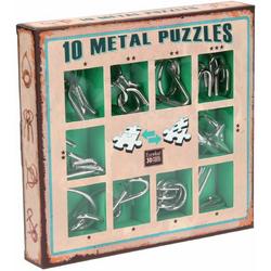 10 Metal Puzzles Set Green