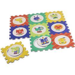 Eurekakids Puzzel Speelmat Dieren - Speelkleed met Puzzelstukken - Vloerpuzzel Foam - 100 x 100 cm