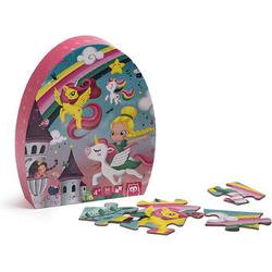 Eurekakids Puzzel Unicorn - 36 Stukjes - Kinderpuzzel met Eenhoorns en Prinsessen - 50 x 40 cm