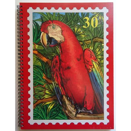 Postzegel Insteekboek Papegaai
