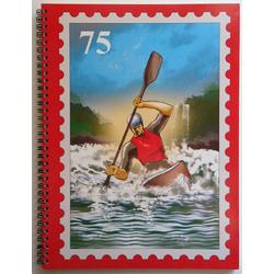 Postzegel Insteekboek Wildwaterkano