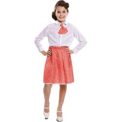 EUROCARNAVALES - Rode pin-up rok met stropdas voor meisjes - 2 - 6 jaar (92/122) - Kinderkostuums