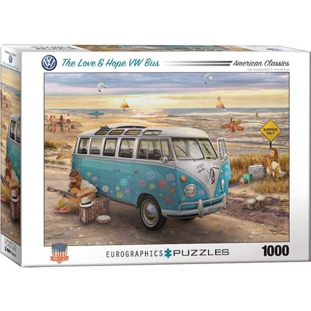 Eurographics legpuzzel - Volkswagen T1 Samba Bus - 1000 stukjes