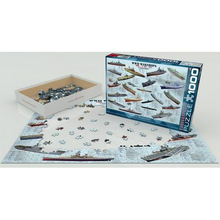 World war ii warships - puzzel - eurographics - 1000 - 48 x 68
