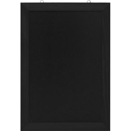 Europel - Krijtbord - Tekenbord - 42x60cm - Zwart lijst - Geschikt voor krijtstiften op waterbasis - Incl. bevestigingsmateriaal