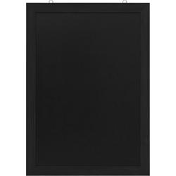 Europel - Krijtbord - Tekenbord - 50x70cm - Zwart lijst - Geschikt voor krijtstiften op waterbasis - Incl. bevestigingsmateriaal