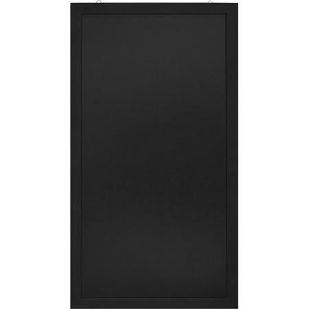 Europel - Krijtbord - Tekenbord - 60x110cm - Zwart lijst - Geschikt voor krijtstiften op waterbasis - Incl. bevestigingsmateriaal