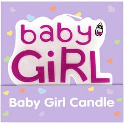Baby Girl Kaars - Roze - Taartkaars - Meisje - 7,5 x 5 x 1 Cm