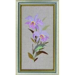 Borduurpakket - Lila - Orchidee - lilac orchid - Eva Rosenstand