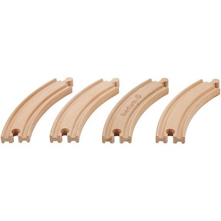 EverEarth 4pcs Curved Train Track