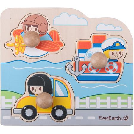 EverEarth Wooden Peg Vehicle Puzzle
