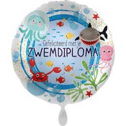 Everloon - Folieballon - Gefeliciteerd met je zwemdiploma - 43cm