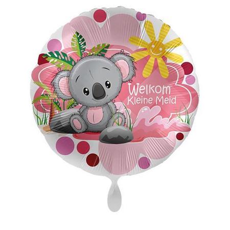 Everloon - Folieballon - Welkom Kleine Meid - 43cm - Voor Geboorte Baby Meisje