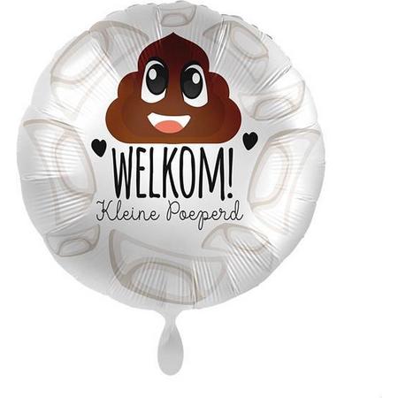 Everloon - Folieballon - Welkom Kleine Poeperd - 43cm - Geboorte baby