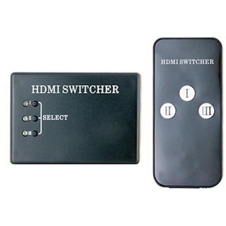 3-In-1-Out HDMI Switcher met Remote Control