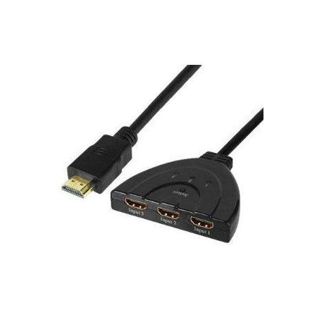 EverTech 3-In 1-Out HDMI Switch with Pigtail Cable