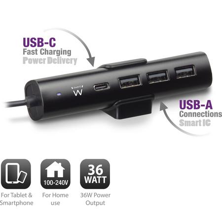 EWENT USB Charger 110-240V 1 x USB-C EW1317