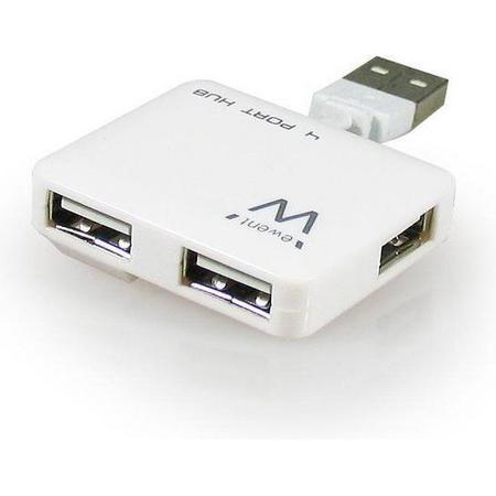 Ewent 4 Poorts Mini USB Hub - wit