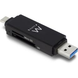   EW1075 USB 3.0 (3.1 Gen 1) Type-A/Type-C Zwart geheugenkaartlezer