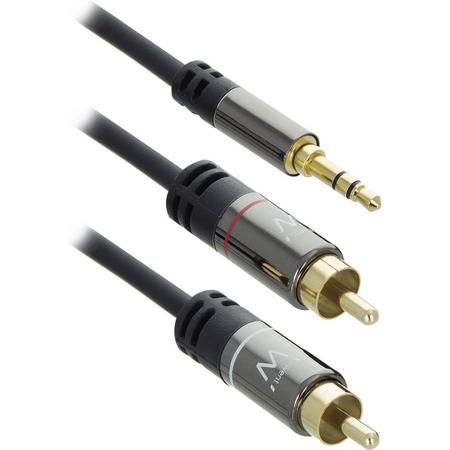 Ewent EW9237 audio kabel 1,5 m 3.5mm 2 x RCA Zwart