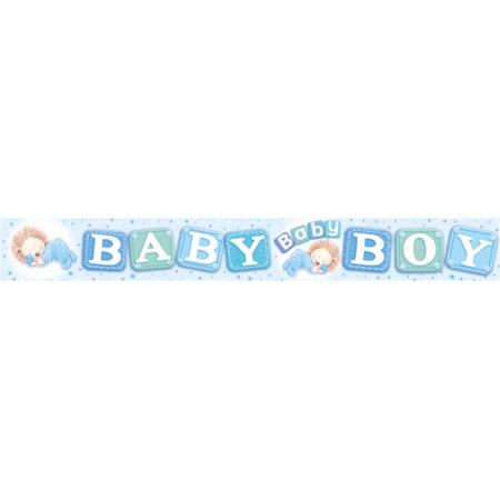Expression Factory Baby Shower Holografische Folie Banner (Lichtblauw)