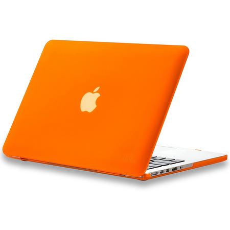 Hardcover Case Voor Apple Macbook Pro 11 Inch 2016/2017 (Retina/Touchbar) - Rubber Crystal Hardshell Hard Case Cover Hoes - Laptop Sleeve - Oranje