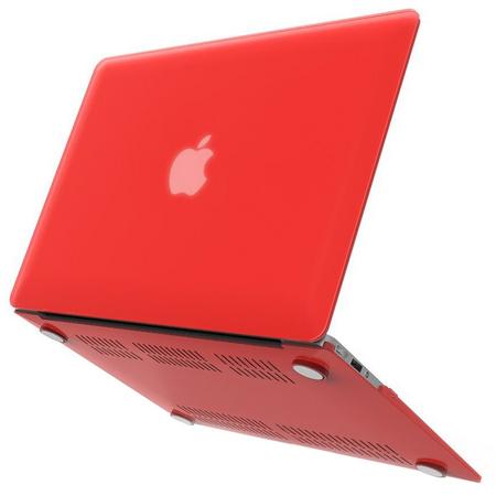 Hardcover Case Voor Apple Macbook Pro 11 Inch 2016/2017 (Retina/Touchbar) - Rubber Crystal Hardshell Hard Case Cover Hoes - Laptop Sleeve - Rood