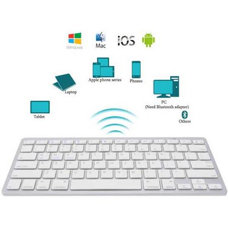Universeel Draadloos Bluetooth - Toetsenbord Voor Smart TV / Tablet / (Windows) PC / Apple Mac - iPad - Samsung - iPhone - Macbook - iMac / Android