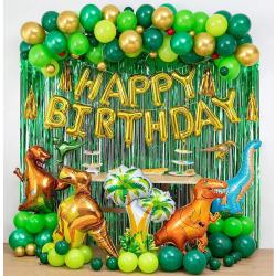 100 PCs Bos Dinosaurus Ballonboog – Ballon Verjaardag – Decoratie- Babyshower – Verjaardag – Bruiloft – Feest - Complete Set