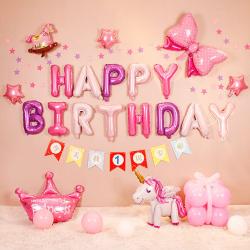 18 PCs Unicorn Ballonboog – Ballon Verjaardag – Decoratie- Babyshower – Verjaardag – Bruiloft – Feest - Complete Set