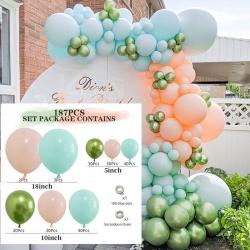 187 PCs Fresh Summer Macarons Ballonboog – Ballon Verjaardag – Decoratie- Babyshower – Verjaardag – Bruiloft – Feest - Complete Set