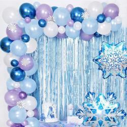 77 PCs Sneeuwvlok Ballonboog – Verjaardag – Decoratie- Babyshower – Feest - Koningsdag - Pride - Birthday - SnowflakeComplete Set